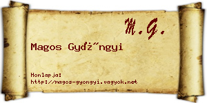 Magos Gyöngyi névjegykártya