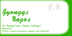 gyongyi magos business card