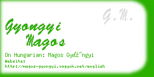 gyongyi magos business card